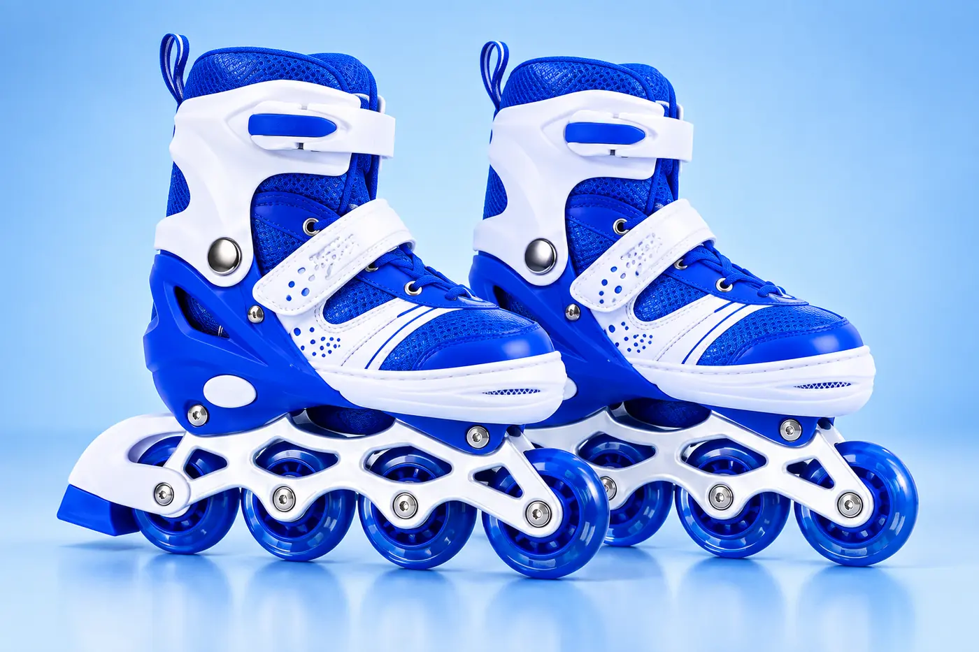 Blue Durable Full Kit Roller Skates Shoes