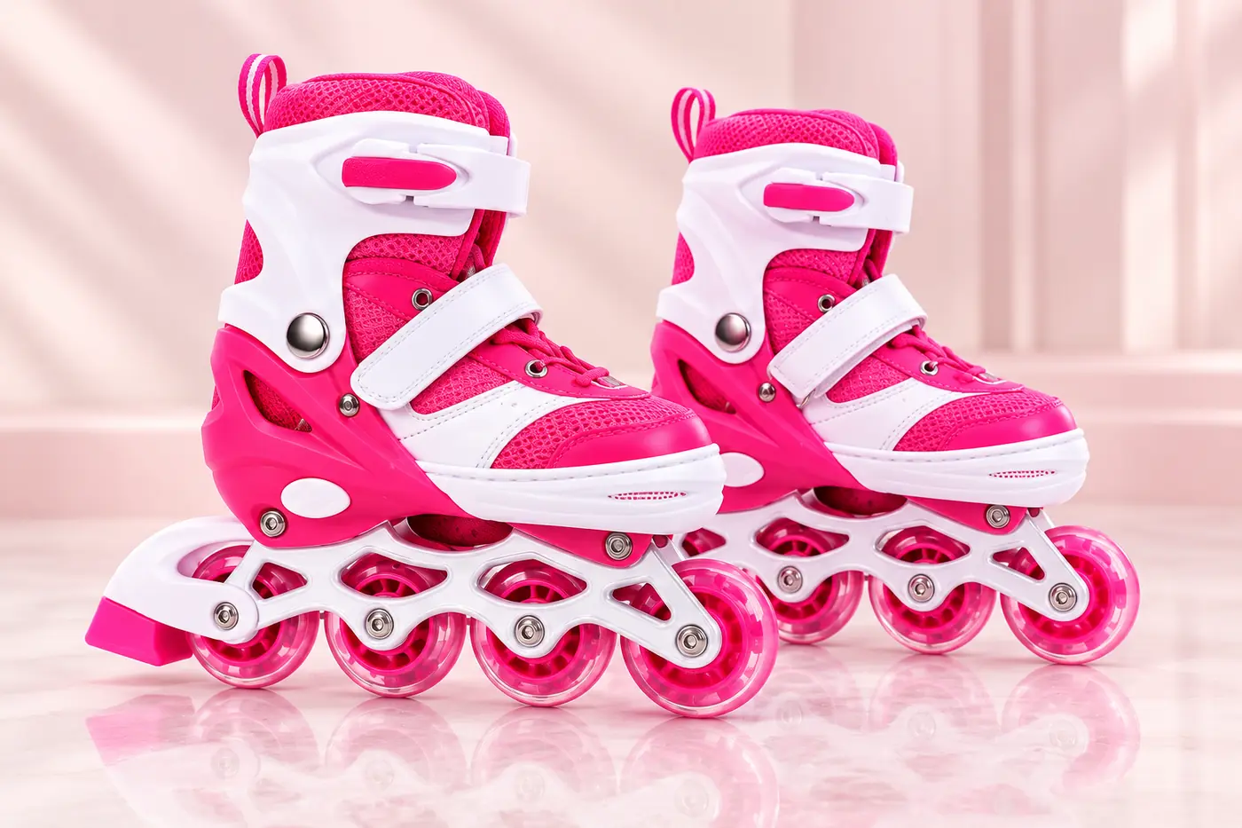 Pink Durable Full Kit Roller Skates Shoes